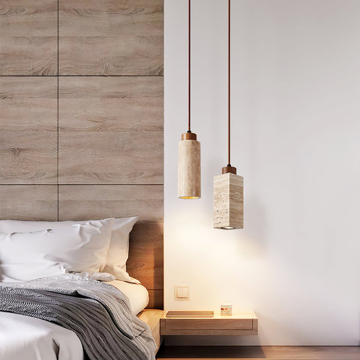 Solvara Travertine Pendant Lamp-DWHOME