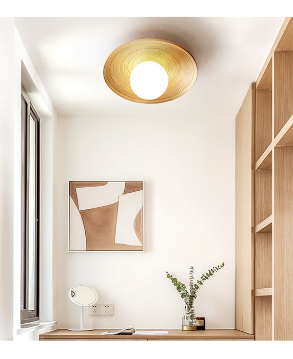 Soluna Wood Ceiling Light-DWHOME