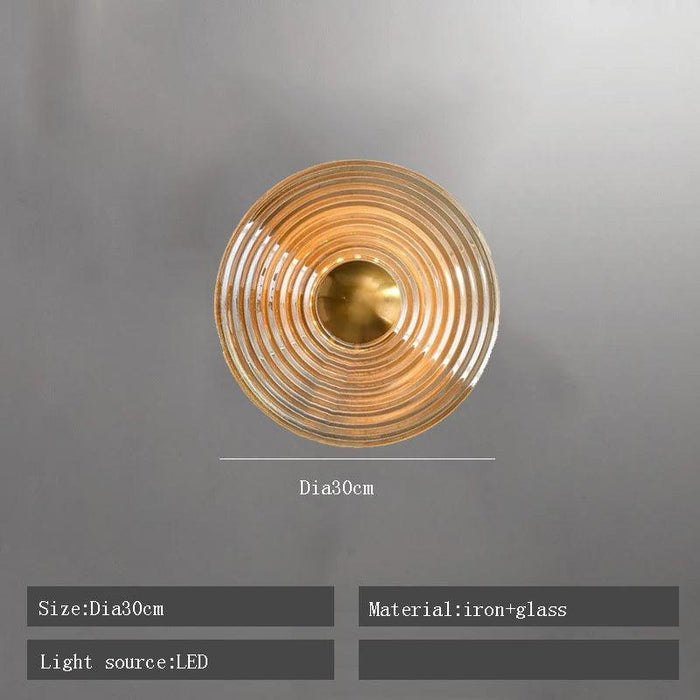Glass Ripple Copper Wall Sconce - DWHOME