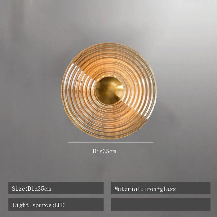 Glass Ripple Copper Wall Sconce - DWHOME
