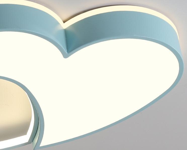 Acrylic LED Double Heart Ceiling Light for Children Room - DWHOME