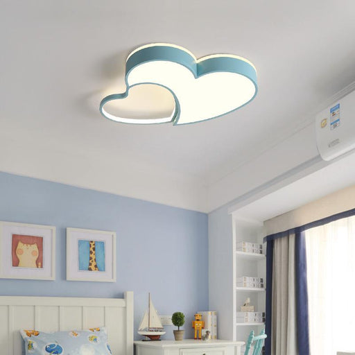 Acrylic LED Double Heart Ceiling Light for Children Room - DWHOME