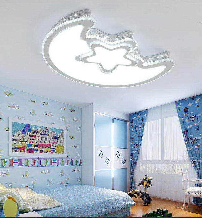 Acrylic Moon and Star Ceiling Light for Living Room Bedroom - DWHOME