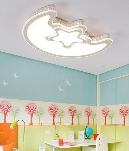 Acrylic Moon and Star Ceiling Light for Living Room Bedroom - DWHOME