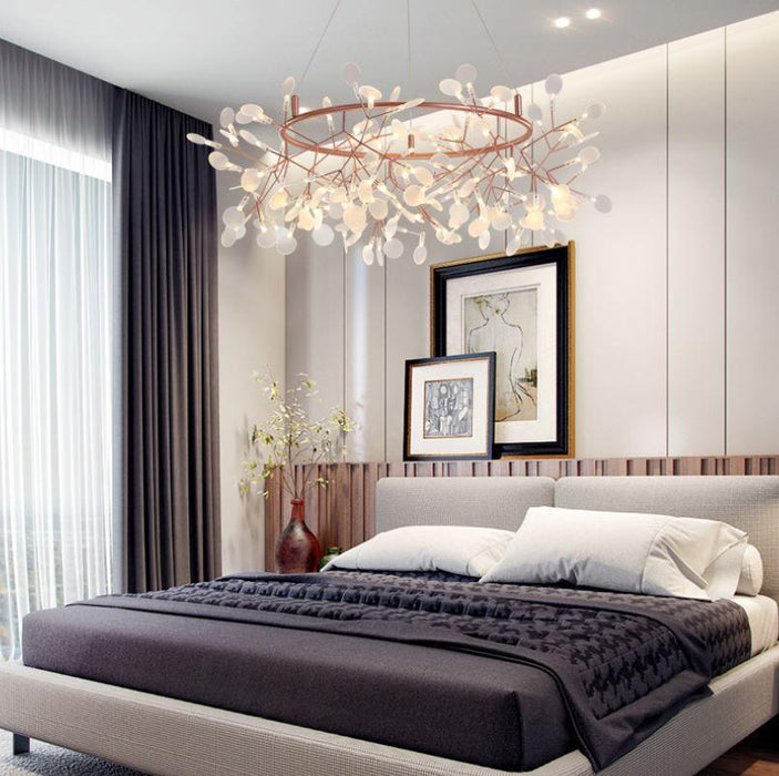 Acrylic Round Branches Design LED Chandelier for Living Room Bedroom Dining Room - DWHOME