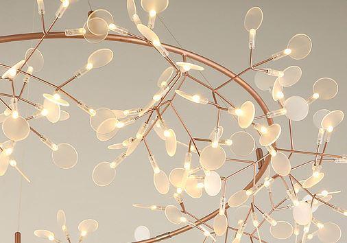 Acrylic Round Branches Design LED Chandelier for Living Room Bedroom Dining Room - DWHOME