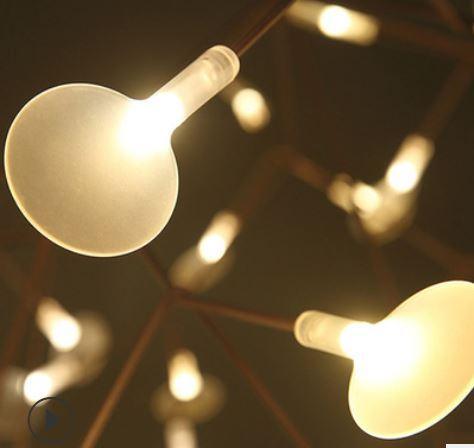 Acrylic Round Branches Design LED Chandelier for Living Room Bedroom Dining Room - DWHOME