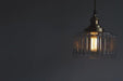 Adelaide Glass Mid Century Vintage look Brass Fitting Pendant Light - DWHOME