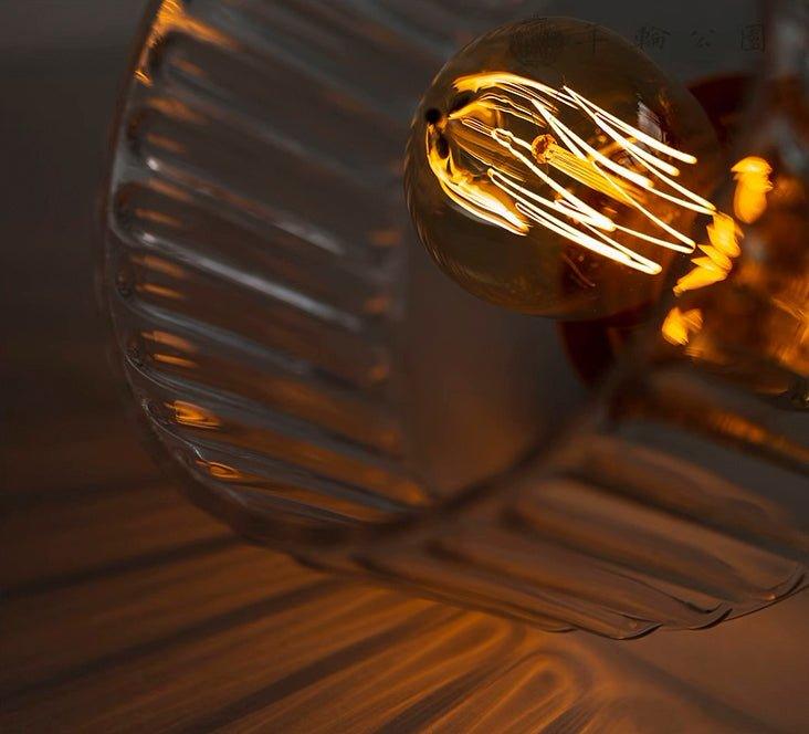 Adelaide Glass Mid Century Vintage look Brass Fitting Pendant Light - DWHOME