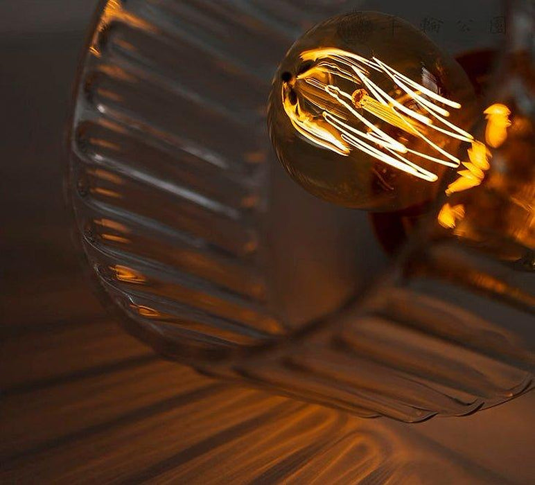 Adelaide Glass Mid Century Vintage look Brass Fitting Pendant Light-DWHOME