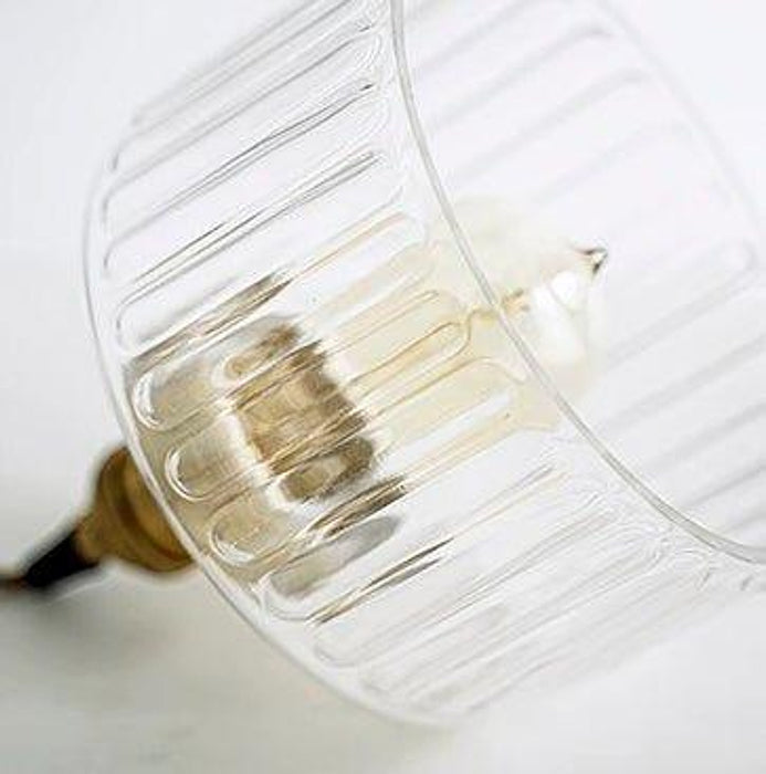 Adelaide Glass Mid Century Vintage look Brass Fitting Pendant Light-DWHOME