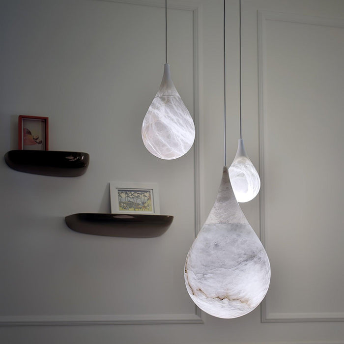 Marble Raindrop Pendant Light-DWHOME