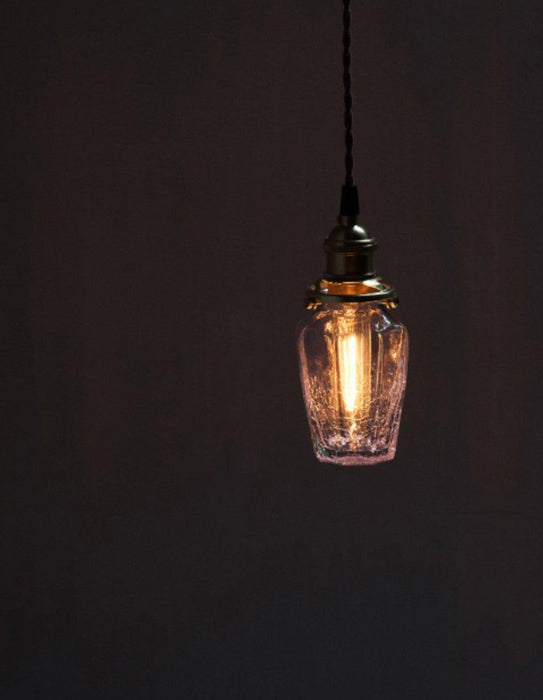 Alfred brass glass shade french country pendant light - DWHOME