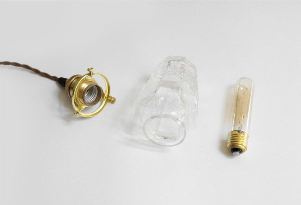 Alfred brass glass shade french country pendant light - DWHOME