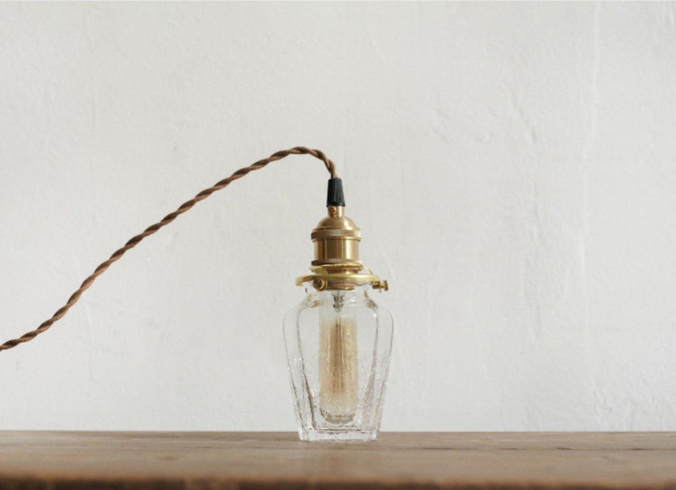 Alfred brass glass shade french country pendant light - DWHOME