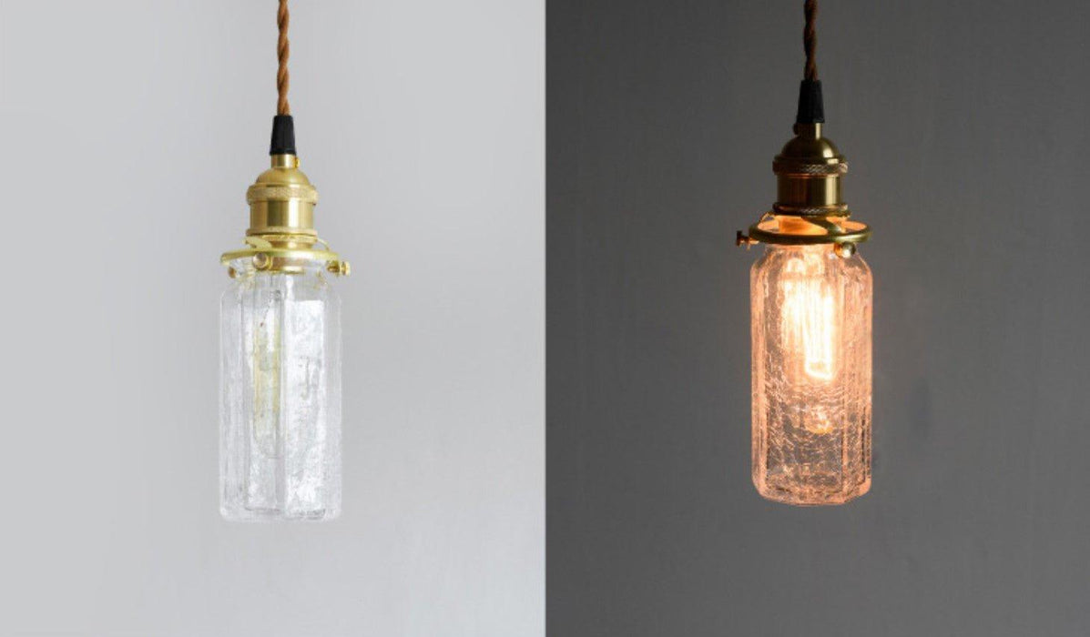 Alfred brass glass shade french country pendant light - DWHOME