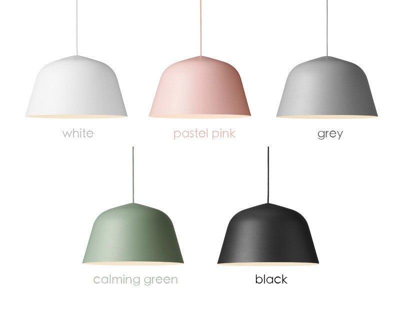 Ambit Metal Shade Pastel Coloured Pendant Light-DWHOME