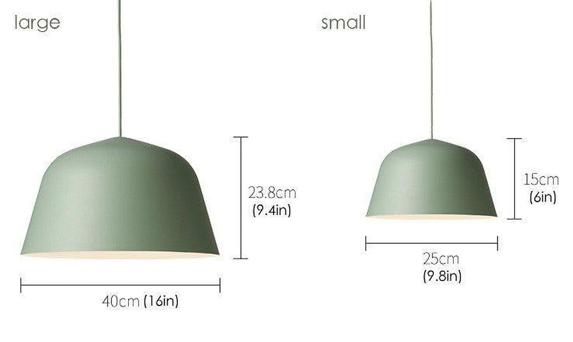 "Ambit Metal Shade Pastel Coloured Pendant Light-DWHOME"