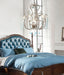 American Country Crystal Blue LED Chandelier - DWHOME