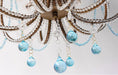 American Country Crystal Blue LED Chandelier - DWHOME