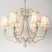 American Country Style Cloth Metal Crystal LED Chandelier - DWHOME