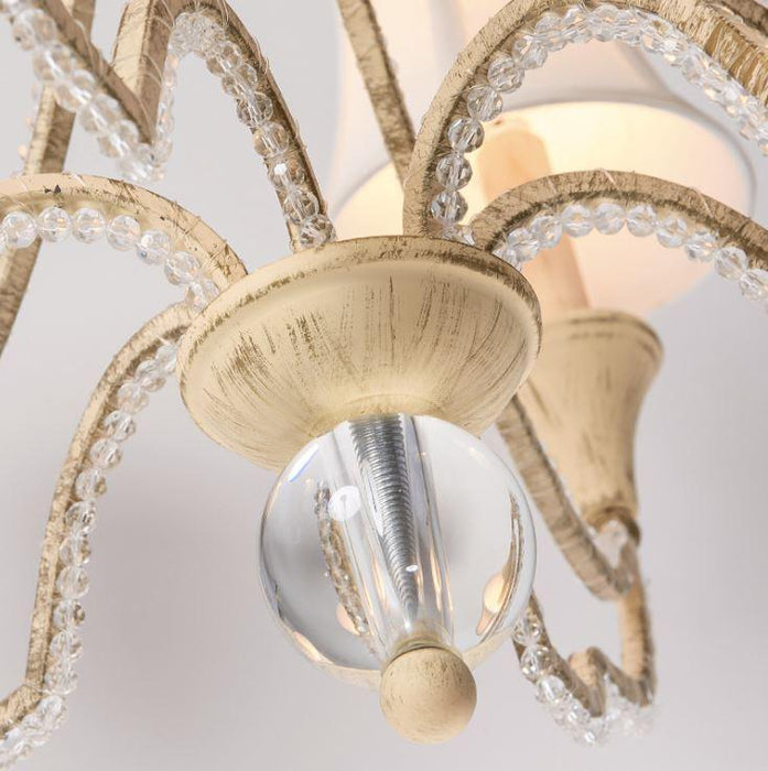 American Country Style Cloth Metal Crystal LED Chandelier - DWHOME