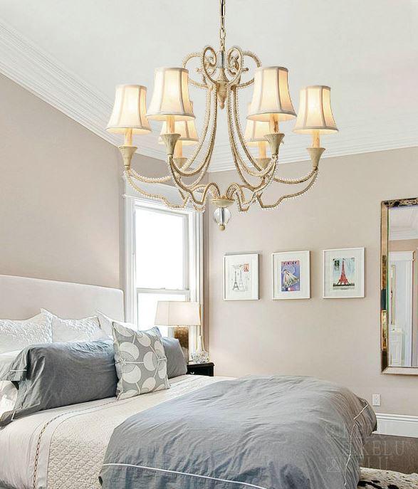 American Country Style Cloth Metal Crystal LED Chandelier - DWHOME