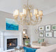 American Country Style Cloth Metal Crystal LED Chandelier - DWHOME