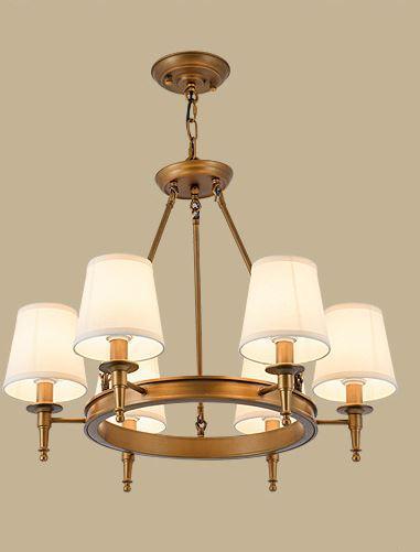 American Country Style Metal Cloth LED Chandelier - DWHOME