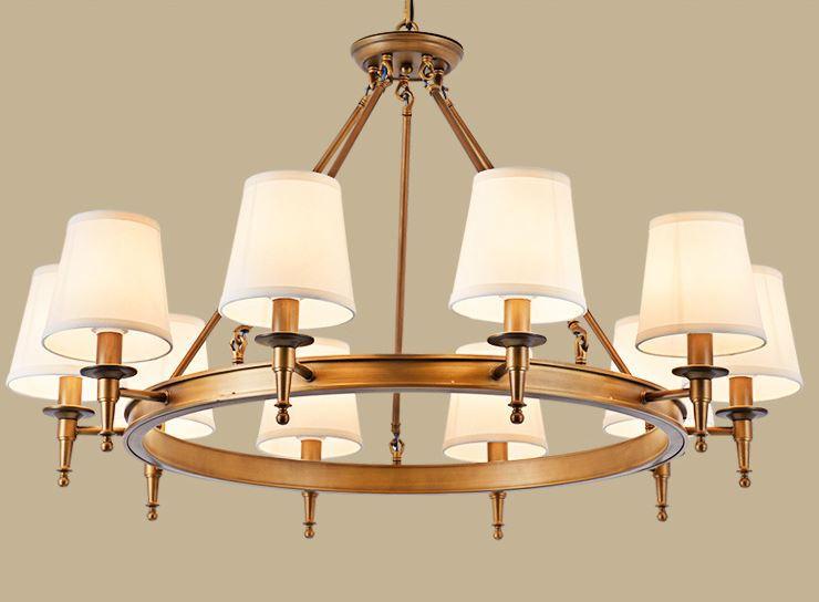 American Country Style Metal Cloth LED Chandelier - DWHOME