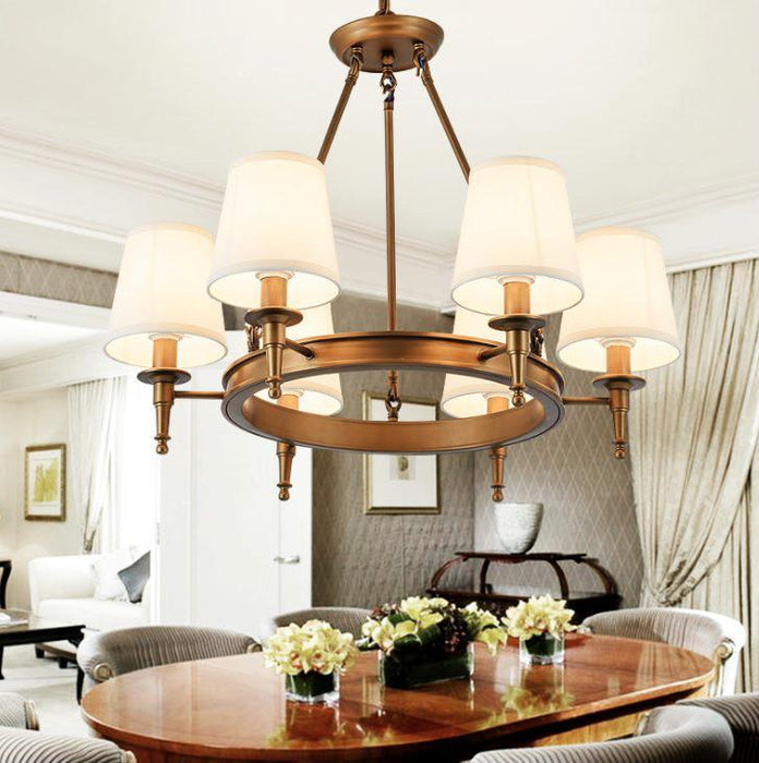 American Country Style Metal Cloth LED Chandelier - DWHOME
