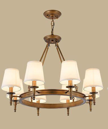 American Country Style Metal Cloth LED Chandelier - DWHOME