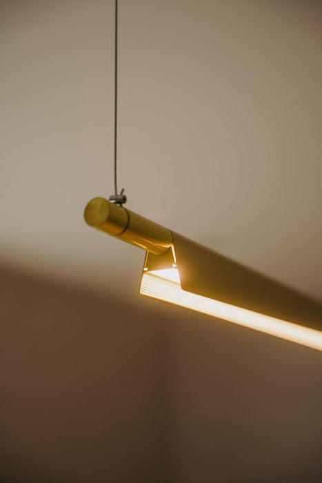 Ando Minimalist Line Brass Kitchen Island Pendant Light - DWHOME