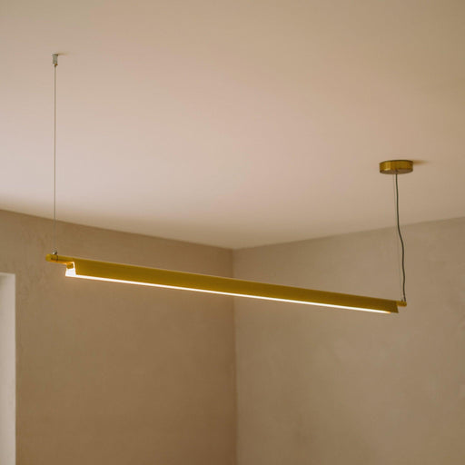 Ando Minimalist Line Brass Kitchen Island Pendant Light-DWHOME