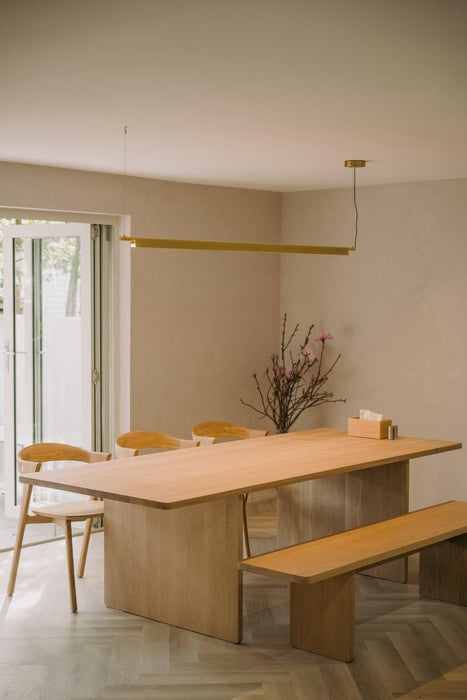 Ando Minimalist Line Brass Kitchen Island Pendant Light - DWHOME