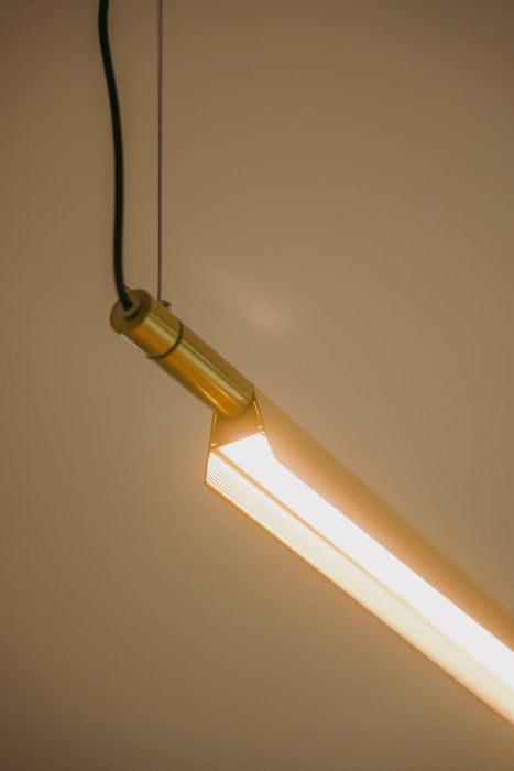 Ando Minimalist Line Brass Kitchen Island Pendant Light - DWHOME