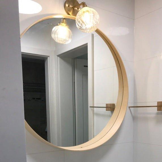 Anemone swirled glass brass wall light sconce - DWHOME