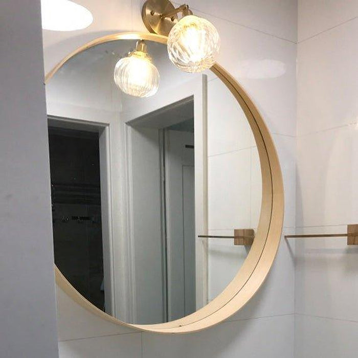 Anemone swirled glass brass wall light sconce-DWHOME