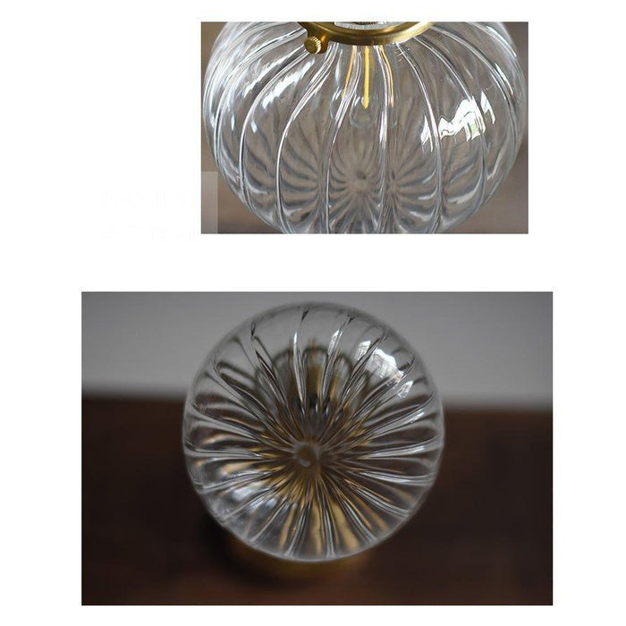 Anemone swirled glass brass wall light sconce - DWHOME