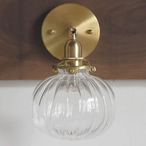 Anemone swirled glass brass wall light sconce-DWHOME