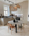 Anjuna Rattan Bamboo Starburst pendant light chandelier - DWHOME