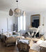 Anjuna Rattan Bamboo Starburst pendant light chandelier - DWHOME
