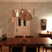 Anjuna Rattan Bamboo Starburst pendant light chandelier - DWHOME