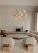 Anjuna Rattan Bamboo Starburst pendant light chandelier - DWHOME