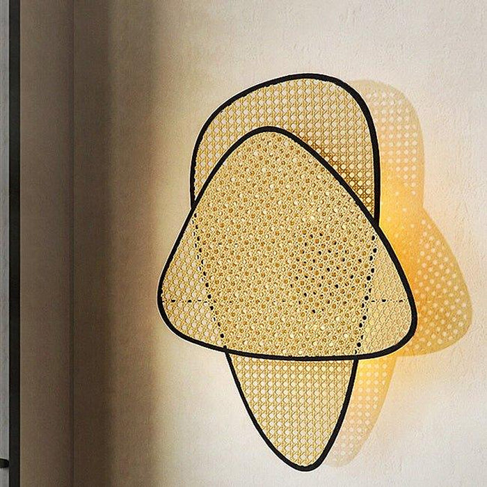 Anjuna Rattan Bamboo Wall Light-DWHOME