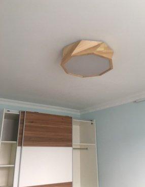 Arild Modern Scandinavian Angular Wooden Ceiling Lamp - DWHOME