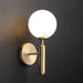 Art Deco Carlisle Glass Ball Brass Wall Light - DWHOME