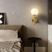 Art Deco Carlisle Glass Ball Brass Wall Light - DWHOME