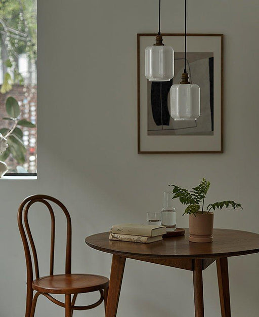 Art Deco Clarice Milk Glass Shade Brass Pendant Light-DWHOME