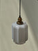 Art Deco Clarice Milk Glass Shade Brass Pendant Light - DWHOME